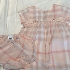 BURBERRY children Light pink dress with bloomers